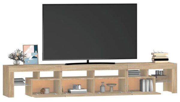 TV ormarić s LED svjetlima boja hrasta sonome 230x36 5x40 cm - sonoma hrast 2 230 cm Sonoma hrast