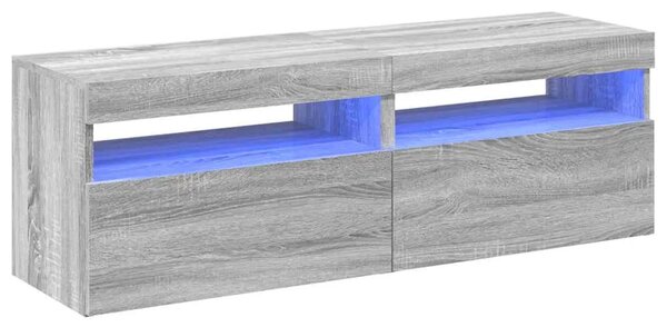 TV ormarići 2 kom s LED svjetlima boja hrasta sonome 60x35x40cm - Sivi hrast sonoma 2 60 cm Sivi hrast sonoma