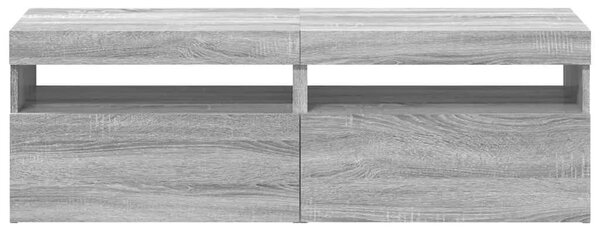 TV ormarići 2 kom s LED svjetlima boja hrasta sonome 60x35x40cm - Sivi hrast sonoma 2 60 cm Sivi hrast sonoma