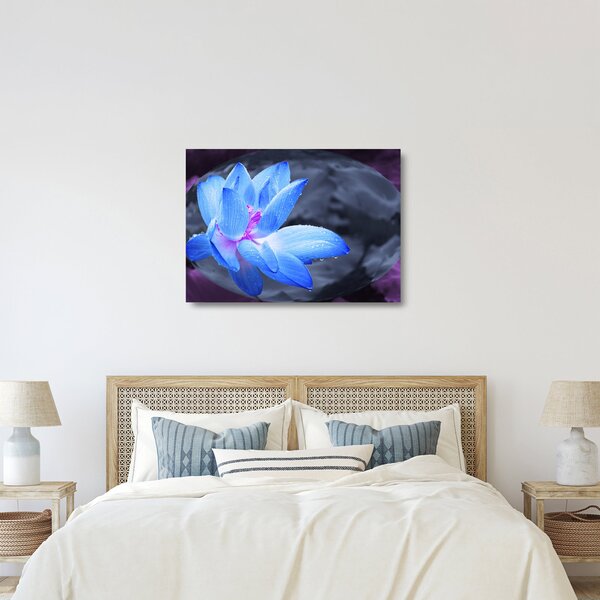 Staklena slika detalj cvijeta (70x50 cm)