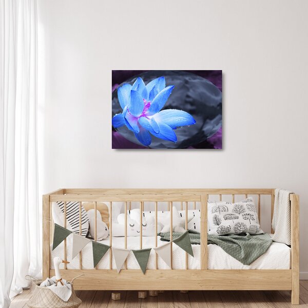 Staklena slika detalj cvijeta (70x50 cm)