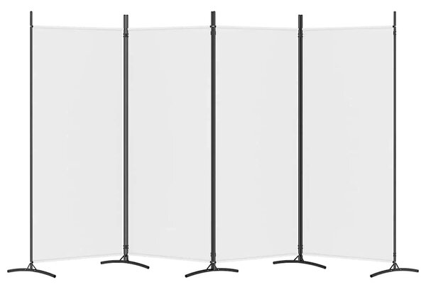 Paravan - Sobna pregrada s 4 panela bijela 346 x 180 cm od tkanine - Bijela 346 x 180 cm 1 1