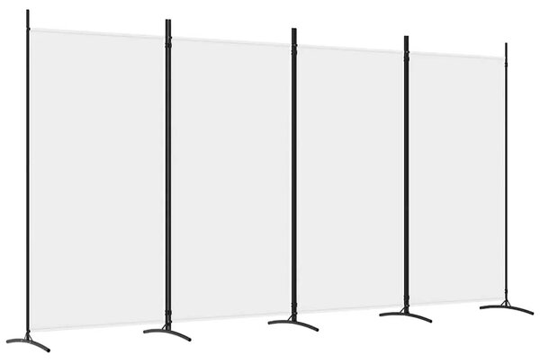 Paravan - Sobna pregrada s 4 panela bijela 346 x 180 cm od tkanine - Bijela 346 x 180 cm 1 1