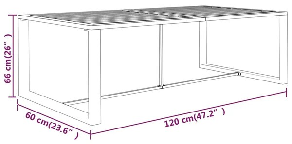 7-dijelna vrtna garnitura s jastucima aluminijska antracit - 6x kutna + stol 1 6x kutna + stol