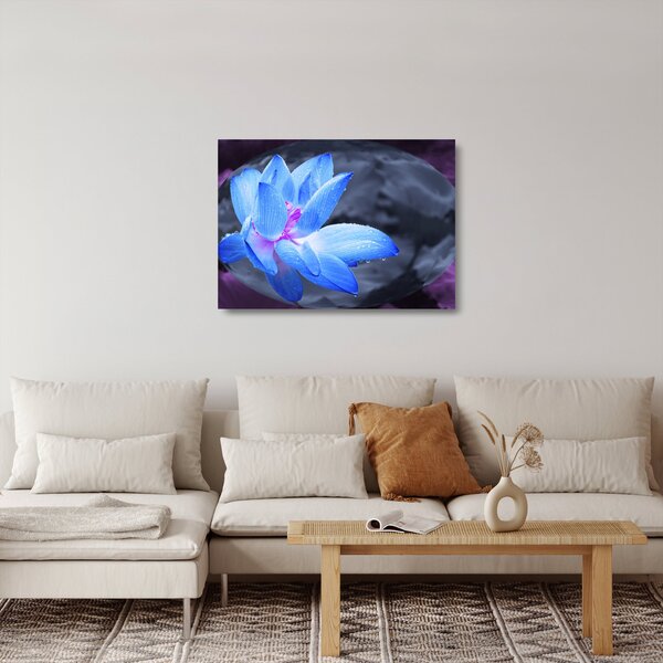 Staklena slika detalj cvijeta (70x50 cm)