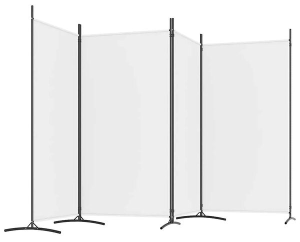 Paravan - Sobna pregrada s 4 panela bijela 346 x 180 cm od tkanine - Bijela 346 x 180 cm 1 1