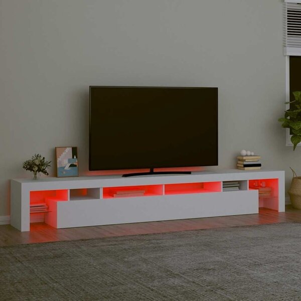TV ormarić s LED svjetlima bijeli 260 x 36 5 x 40 cm - Bijela 2 260 cm Bijela