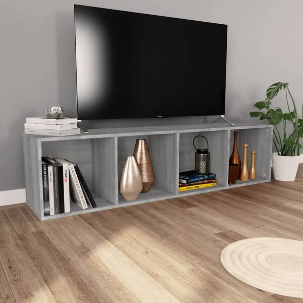 Ormarić za knjige / TV ormarić boja hrasta 36x30x143 cm drveni - Sivi hrast sonoma 36 x 30 x 143 cm 1 Sivi hrast sonoma