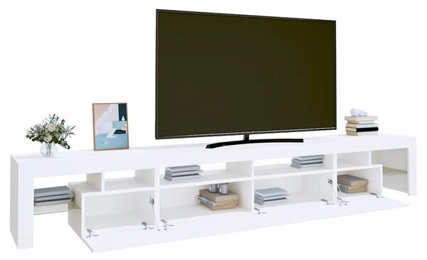 TV ormarić s LED svjetlima bijeli 260 x 36 5 x 40 cm - Bijela 2 260 cm Bijela