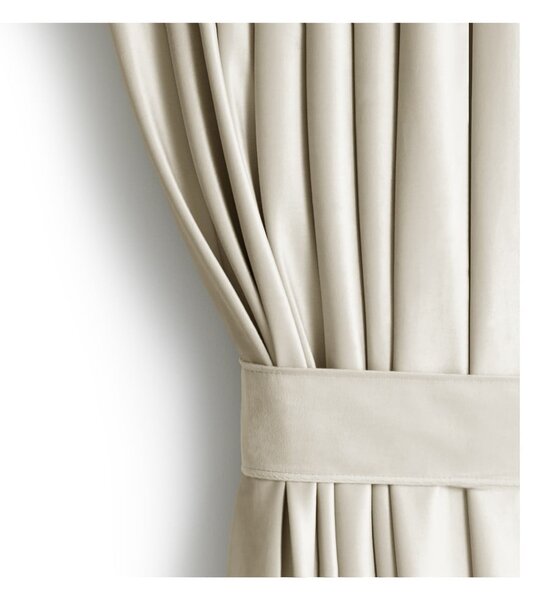 Bež zavjesa za djelomično zamračenje od samta 140x245 cm Pleat – Restilo