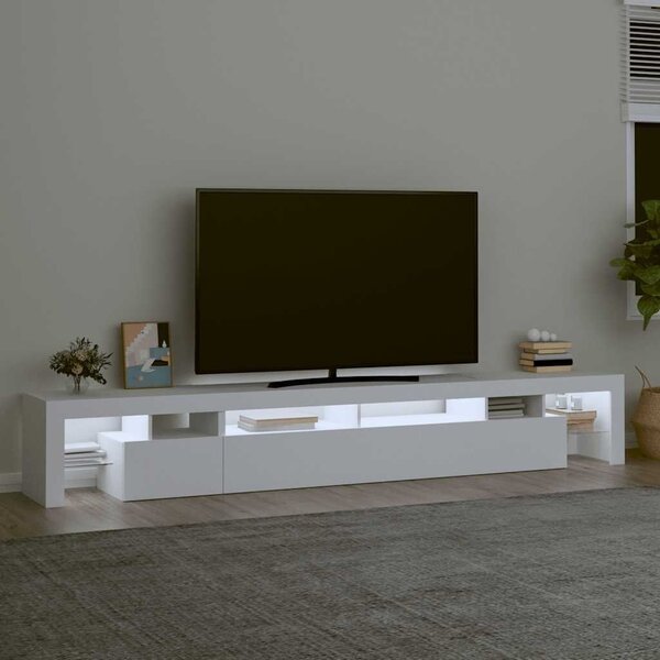 TV ormarić s LED svjetlima bijeli 260 x 36 5 x 40 cm - Bijela 2 260 cm Bijela