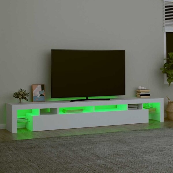 TV ormarić s LED svjetlima bijeli 260 x 36 5 x 40 cm - Bijela 2 260 cm Bijela