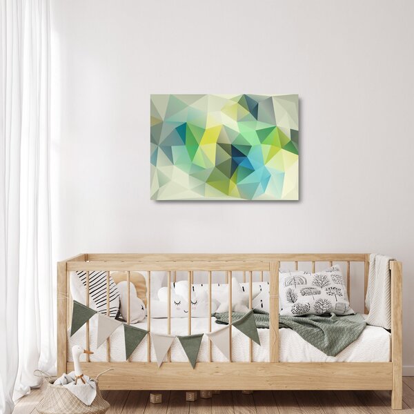 Staklena slika geometrijske apstrakcije (70x50 cm)