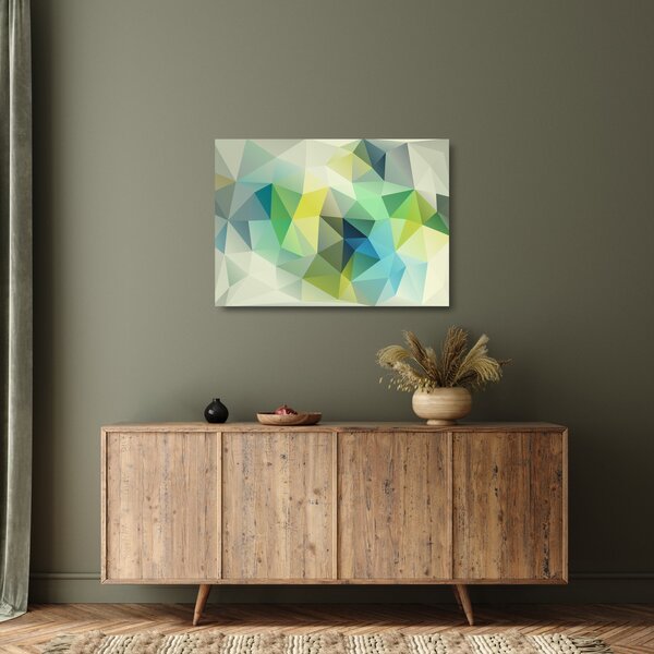 Staklena slika geometrijske apstrakcije (70x50 cm)