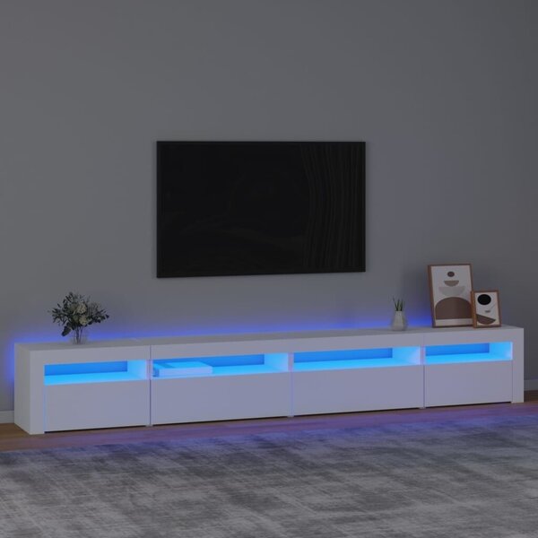 TV ormarić s LED svjetlima bijeli 270x35x40 cm - Bijela 1 270 cm Bijela