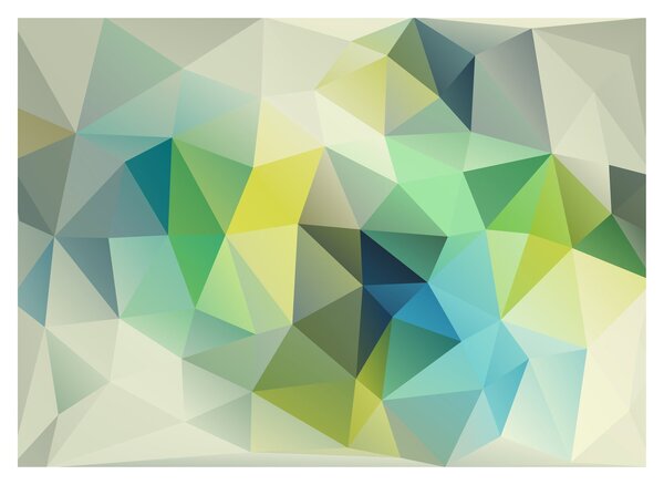 Staklena slika geometrijske apstrakcije (70x50 cm)