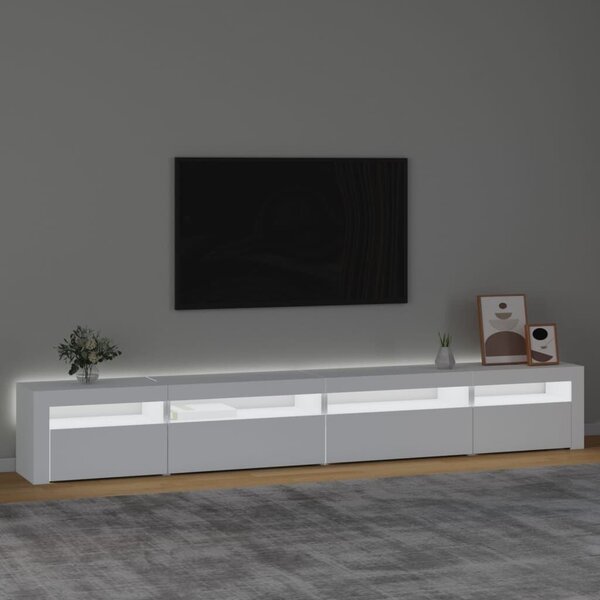 TV ormarić s LED svjetlima bijeli 270x35x40 cm - Bijela 1 270 cm Bijela