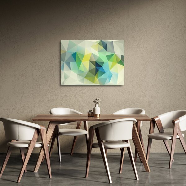Staklena slika geometrijske apstrakcije (70x50 cm)