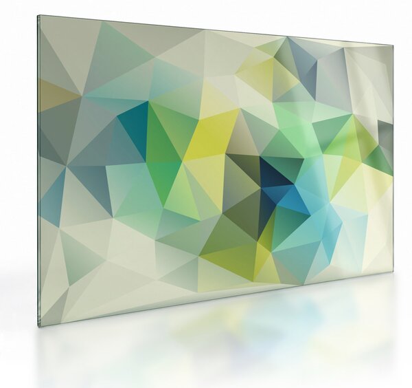 Staklena slika geometrijske apstrakcije (70x50 cm)