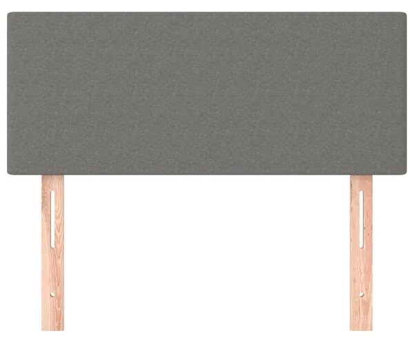Uzglavlje tamnosivo 80 x 5 x 78/88 cm od tkanine - Tamno siva 80 cm 1 Nisko