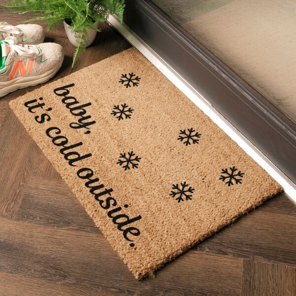 Otirač s božićnim motivom od kokosovih vlakana 40x60 cm Baby It's Cold Outside – Artsy Doormats