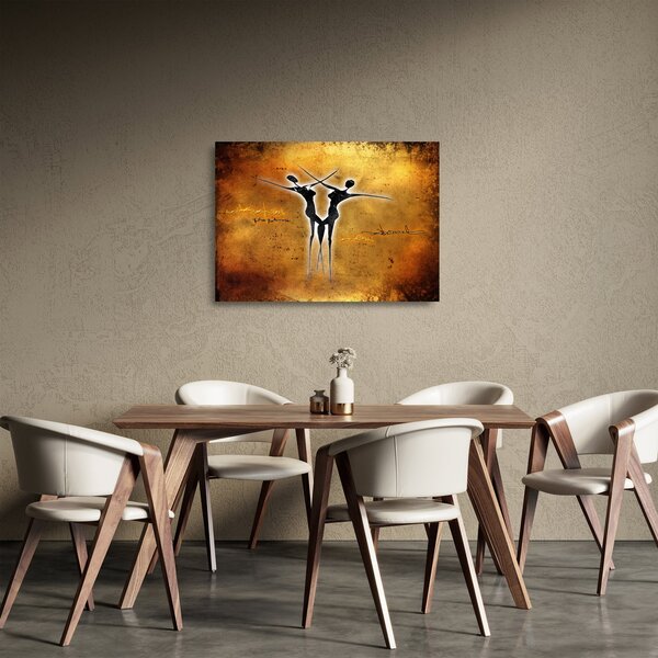 Staklena slika naslikanog plesnog para (70x50 cm)
