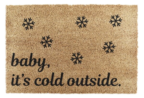 Otirač s božićnim motivom od kokosovih vlakana 40x60 cm Baby It's Cold Outside – Artsy Doormats