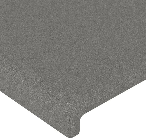Uzglavlje tamnosivo 80 x 5 x 78/88 cm od tkanine - Tamno siva 80 cm 1 Nisko