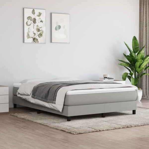 Madrac s džepičastim oprugama srednje tvrdoće svjetlosivi 140x190x20 cm tkanina - Svjetlosiva 140 x 190 cm 1 Svjetlosiva