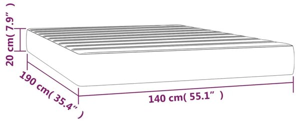 Madrac s džepičastim oprugama srednje tvrdoće svjetlosivi 140x190x20 cm tkanina - Svjetlosiva 140 x 190 cm 1 Svjetlosiva