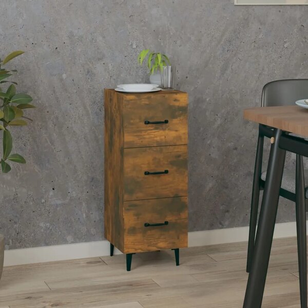 Komoda boja dimljenog hrasta 34 5x34x90 cm konstruirano drvo - Dimljeni hrast 1 Dimljeni hrast