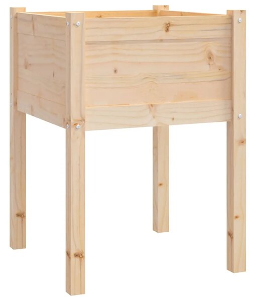 Vrtne sadilice 2 kom 50 x 50 x 70 cm od masivne borovine - Prirodna 2 1 Prirodna