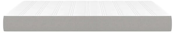 Madrac s džepičastim oprugama srednje tvrdoće svjetlosivi 140x190x20 cm tkanina - Svjetlosiva 140 x 190 cm 1 Svjetlosiva
