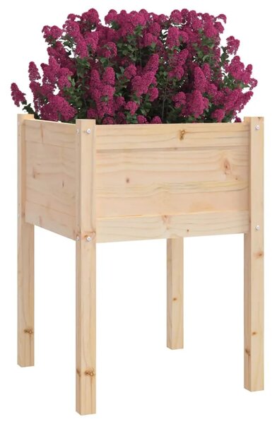 Vrtne sadilice 2 kom 50 x 50 x 70 cm od masivne borovine - Prirodna 2 1 Prirodna
