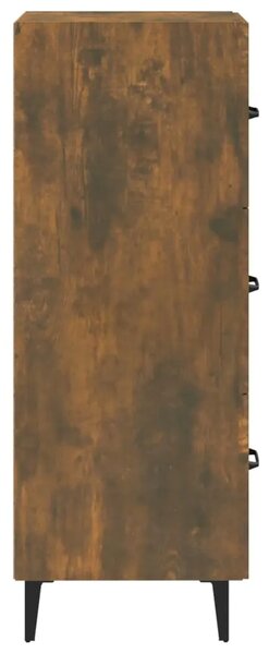 Komoda boja dimljenog hrasta 34 5x34x90 cm konstruirano drvo - Dimljeni hrast 1 Dimljeni hrast