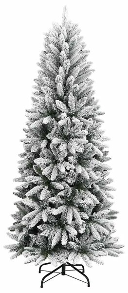 Božićna drvca Topla bijela PVC plastika čelik i PE - Zelena i bijela 120 cm 1 bez LED svjetala