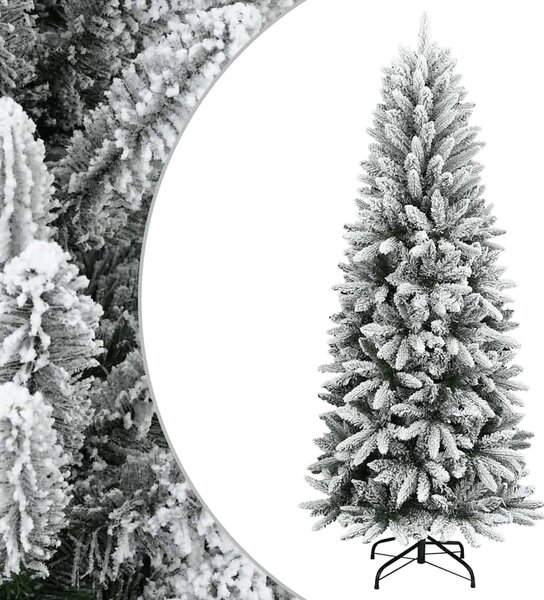Božićna drvca Topla bijela PVC plastika čelik i PE - Zelena i bijela 120 cm 1 bez LED svjetala