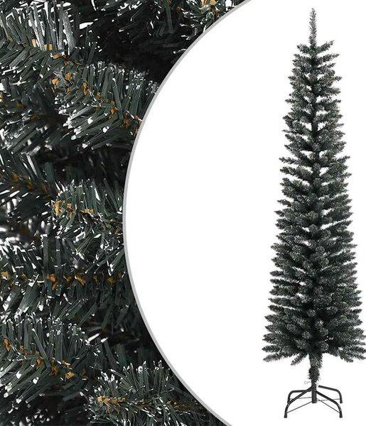Umjetno usko božićno drvce sa stalkom zeleno 180 cm PVC - 180 cm 1 bez LED svjetala 1