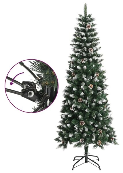 Umjetno božićno drvce sa stalkom zeleno 210 cm PVC - 210 cm 1 bez LED svjetala 1
