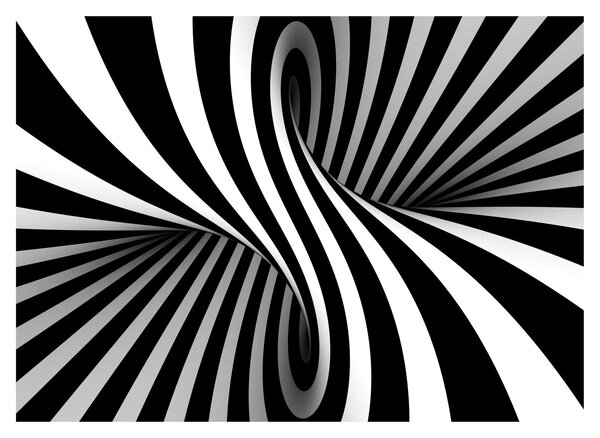 Apstraktna staklena slika sa zebrastim prugama (70x50 cm)