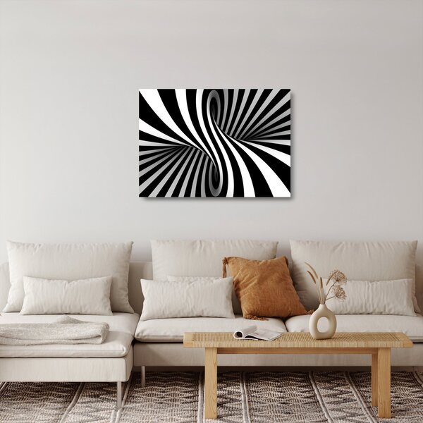 Apstraktna staklena slika sa zebrastim prugama (70x50 cm)