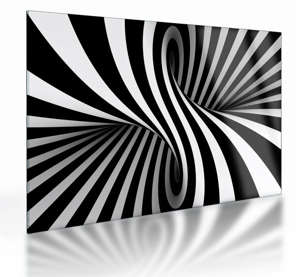 Apstraktna staklena slika sa zebrastim prugama (70x50 cm)
