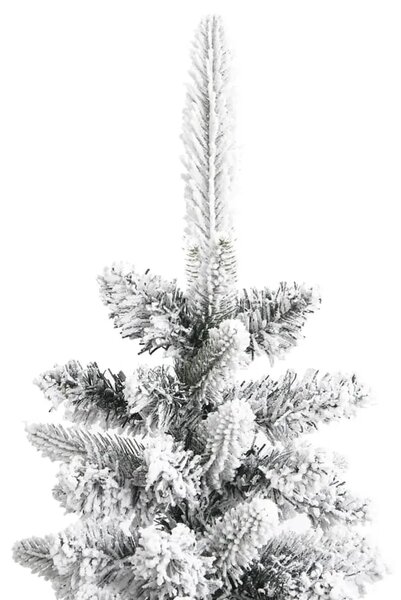 Umjetno usko božićno drvce sa snijegom 180 cm PVC i PE - 180 x 55 cm 1 1 1