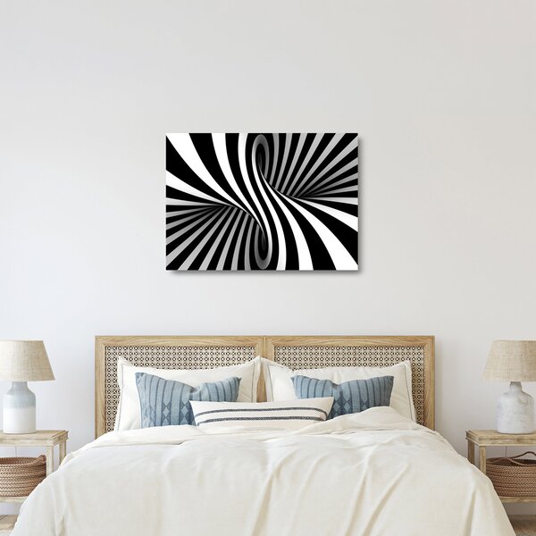 Apstraktna staklena slika sa zebrastim prugama (70x50 cm)