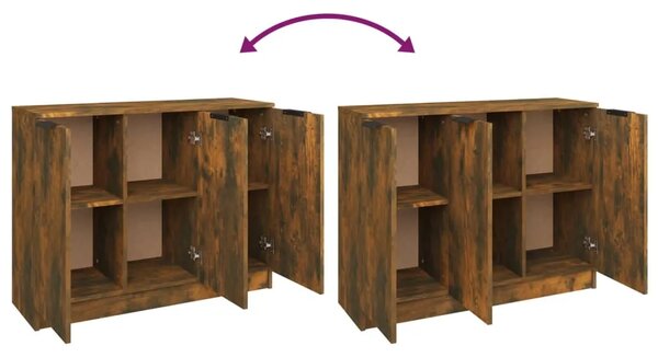 Komoda boja dimljenog hrasta 90 5x30x70 cm konstruirano drvo - Dimljeni hrast 1 Dimljeni hrast