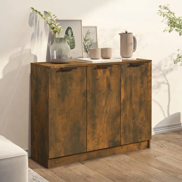 Komoda boja dimljenog hrasta 90 5x30x70 cm konstruirano drvo - Dimljeni hrast 1 Dimljeni hrast