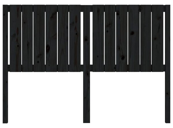 Uzglavlje za krevet crni 145 5 x 4 x 100 cm od masivne borovine - Crna 145.5 x 100 cm 1 Crna