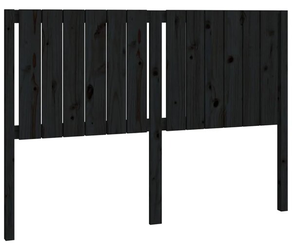 Uzglavlje za krevet crni 145 5 x 4 x 100 cm od masivne borovine - Crna 145.5 x 100 cm 1 Crna