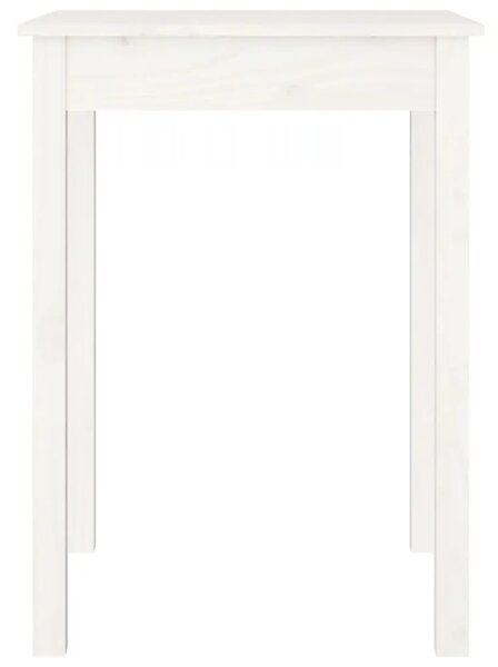 Blagovaonski stol bijeli 55 x 55 x 75 cm od masivne borovine - Bijela 1 55 cm Bijela