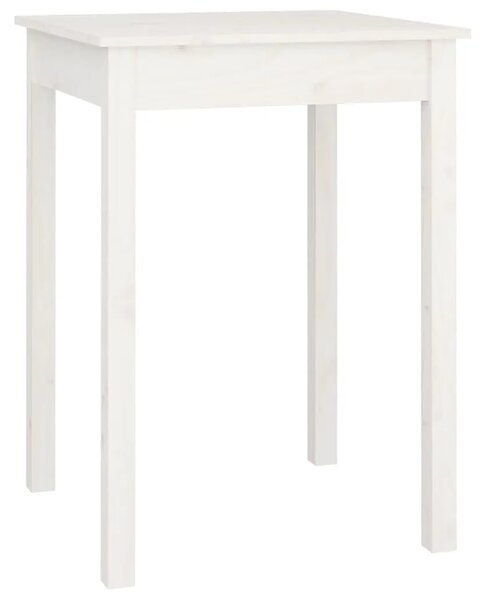 Blagovaonski stol bijeli 55 x 55 x 75 cm od masivne borovine - Bijela 1 55 cm Bijela
